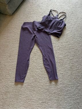 Fabletics Purple Activewear Set - Crop Tank & Leggings